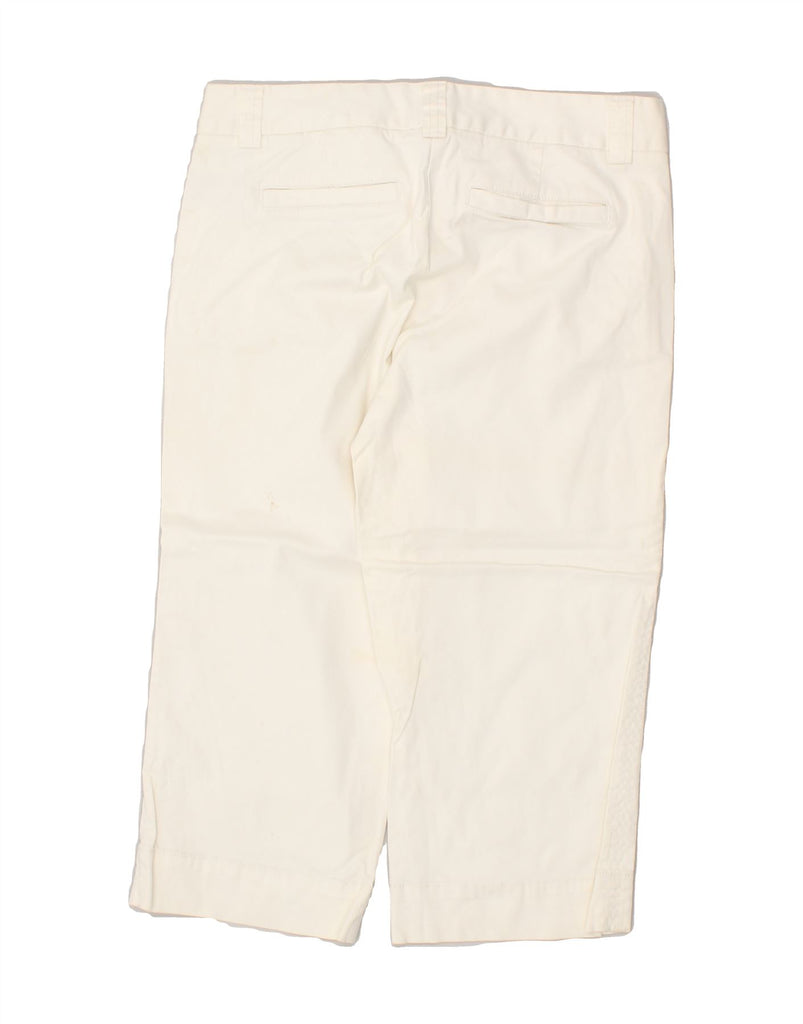 J. CREW Womens Favorite Fit Capri Chino Trousers US 6 Medium W30 L18 White | Vintage J. Crew | Thrift | Second-Hand J. Crew | Used Clothing | Messina Hembry 