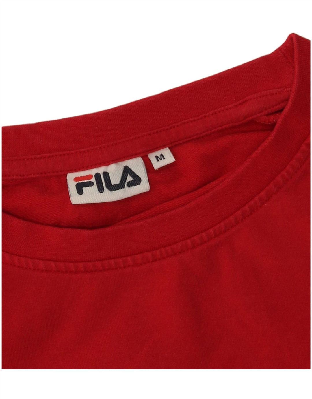 Fila Womens Graphic Sweatshirt Jumper UK 14 Medium Red