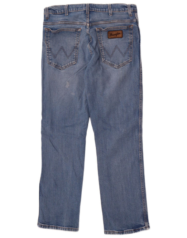 Wrangler Mens Texas Straight Jeans W34 L30 Blue Cotton