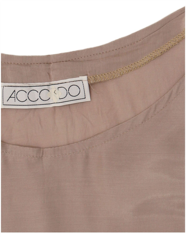 ACCORDO Womens Sleeveless Blouse Top UK 16 Large Grey