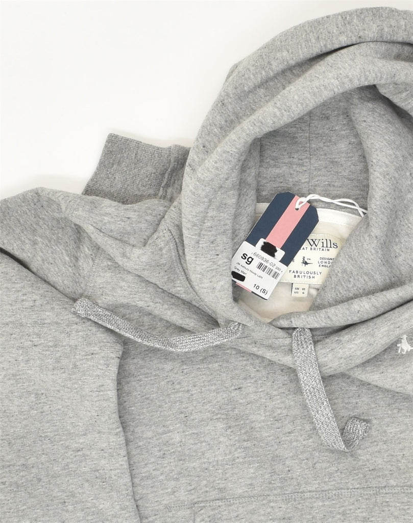 JACK WILLS Womens Hoodie Jumper UK 10 Small Grey Cotton | Vintage Jack Wills | Thrift | Second-Hand Jack Wills | Used Clothing | Messina Hembry 