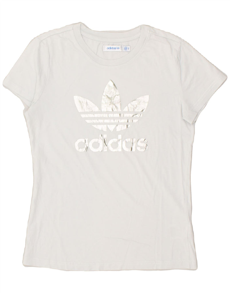 ADIDAS Womens Slim Graphic T-Shirt Top EU 42 Large Green Cotton | Vintage Adidas | Thrift | Second-Hand Adidas | Used Clothing | Messina Hembry 