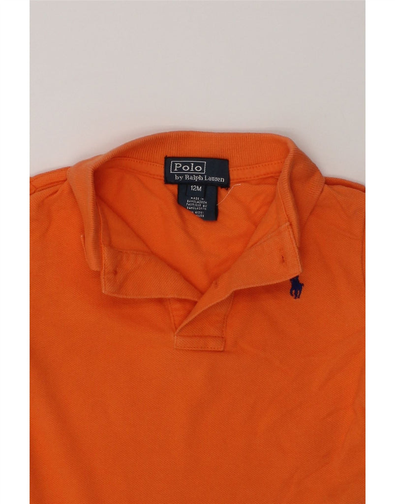 POLO RALPH LAUREN Baby Boys Polo Shirt 9-12 Months Orange Cotton | Vintage Polo Ralph Lauren | Thrift | Second-Hand Polo Ralph Lauren | Used Clothing | Messina Hembry 