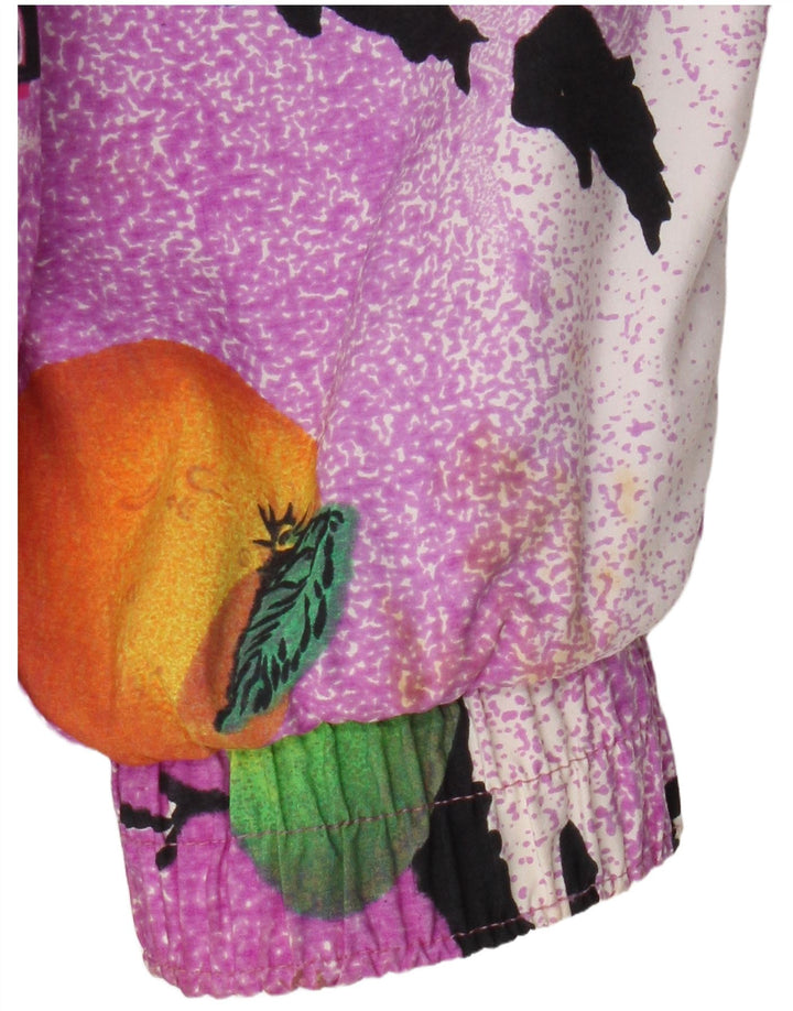 Chamonix Womens Abstract Pattern Oversized Anorak Jacket UK 10 Small Purple