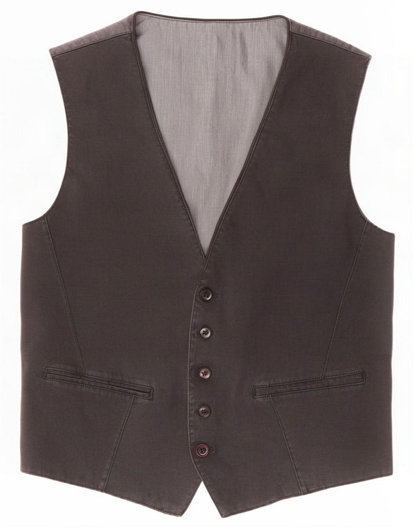 Sisley Mens Waistcoat Small Grey