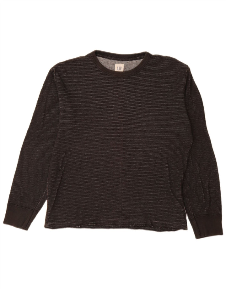 Gap Mens Loose Fit Top Long Sleeve XS Grey Cotton