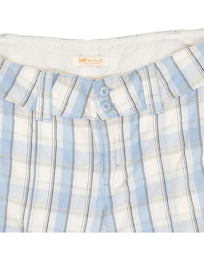 LEE Mens Cargo Shorts W32 Medium  Blue Check | Vintage Lee | Thrift | Second-Hand Lee | Used Clothing | Messina Hembry 