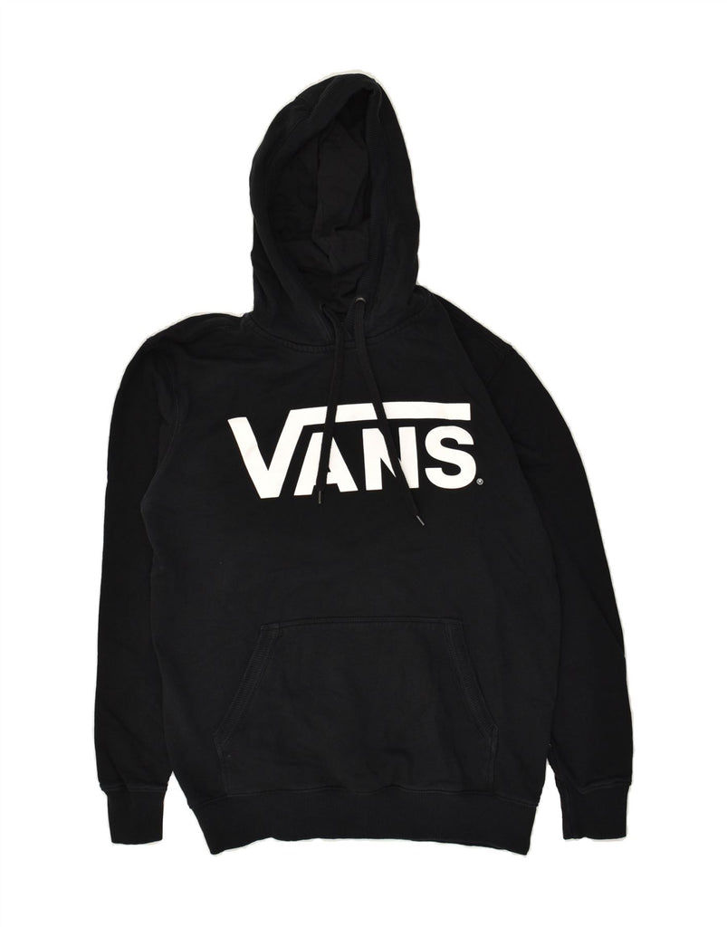 VANS Mens Graphic Hoodie Jumper Small Black Cotton | Vintage Vans | Thrift | Second-Hand Vans | Used Clothing | Messina Hembry 