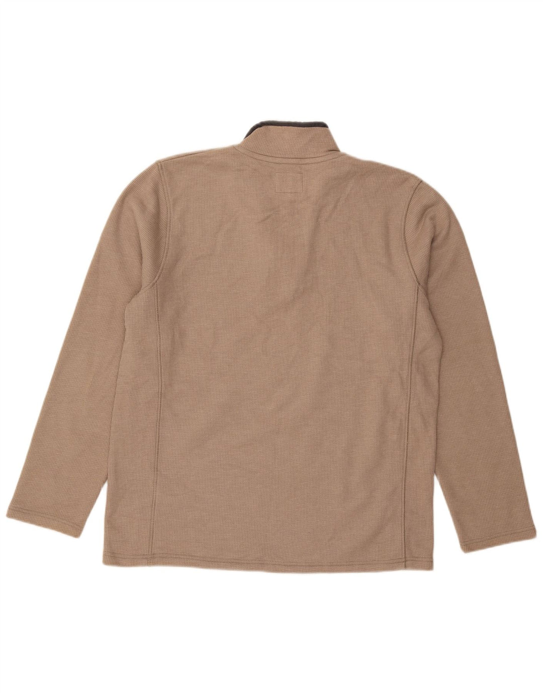 Mountain Warehouse Mens Zip Neck Jumper Sweater Medium Beige Cotton
