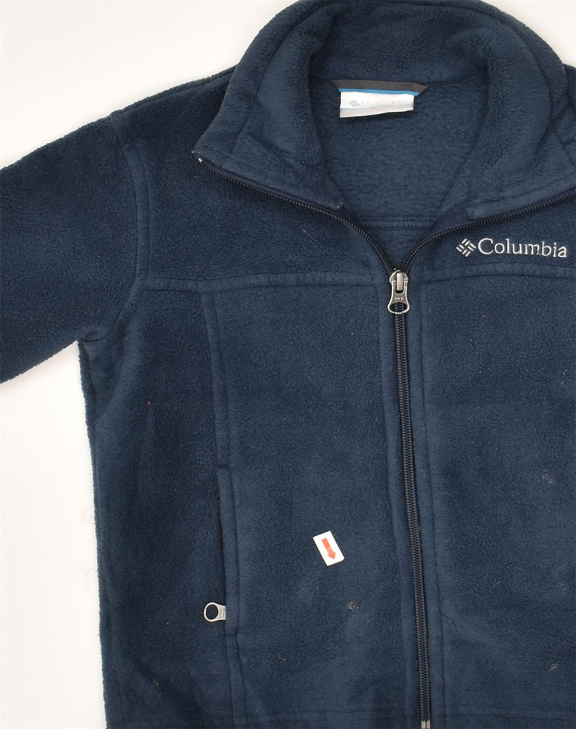 COLUMBIA Boys Fleece Jacket 4-5 Years 2XS Navy Blue Polyester | Vintage Columbia | Thrift | Second-Hand Columbia | Used Clothing | Messina Hembry 