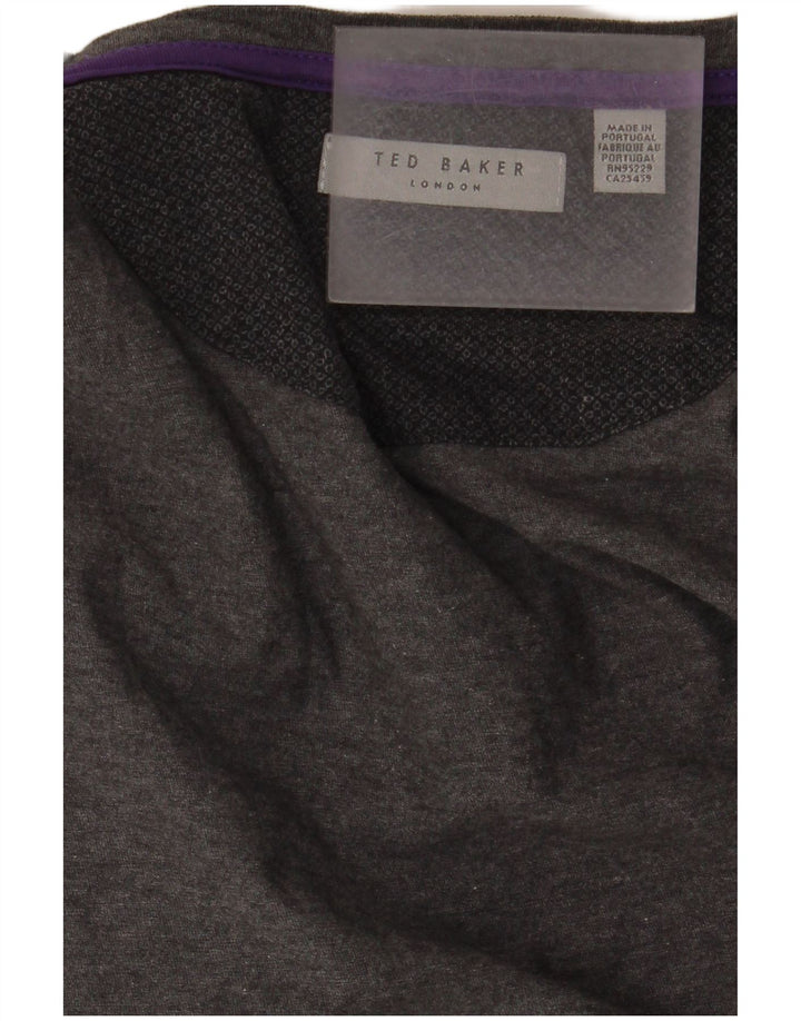 Ted Baker Mens T-Shirt Top Medium Grey Floral