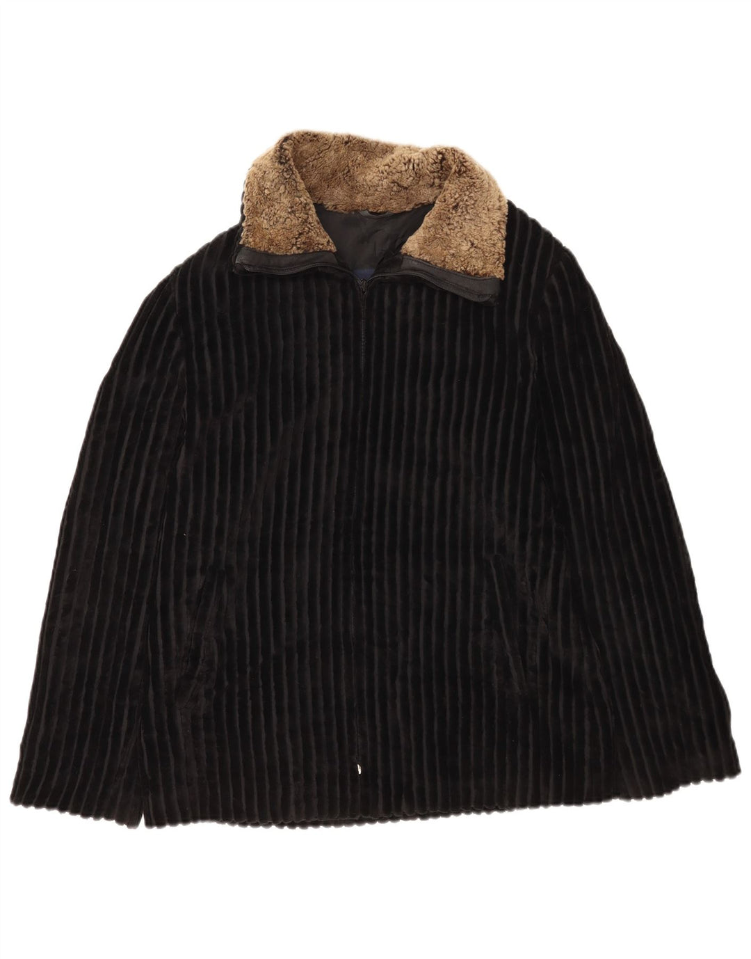 Mabrun Womens Corduroy Jacket IT 44 Medium Black Colourblock