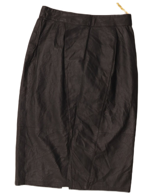 C&A Womens Canda High Waist Leather Skirt EU 42 Large W30 Black