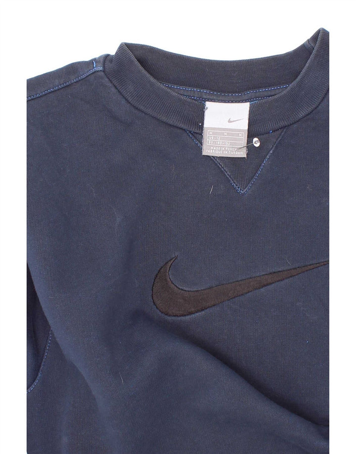 Nike Boys Graphic Sweatshirt Jumper 10-11 Years Medium Navy Blue