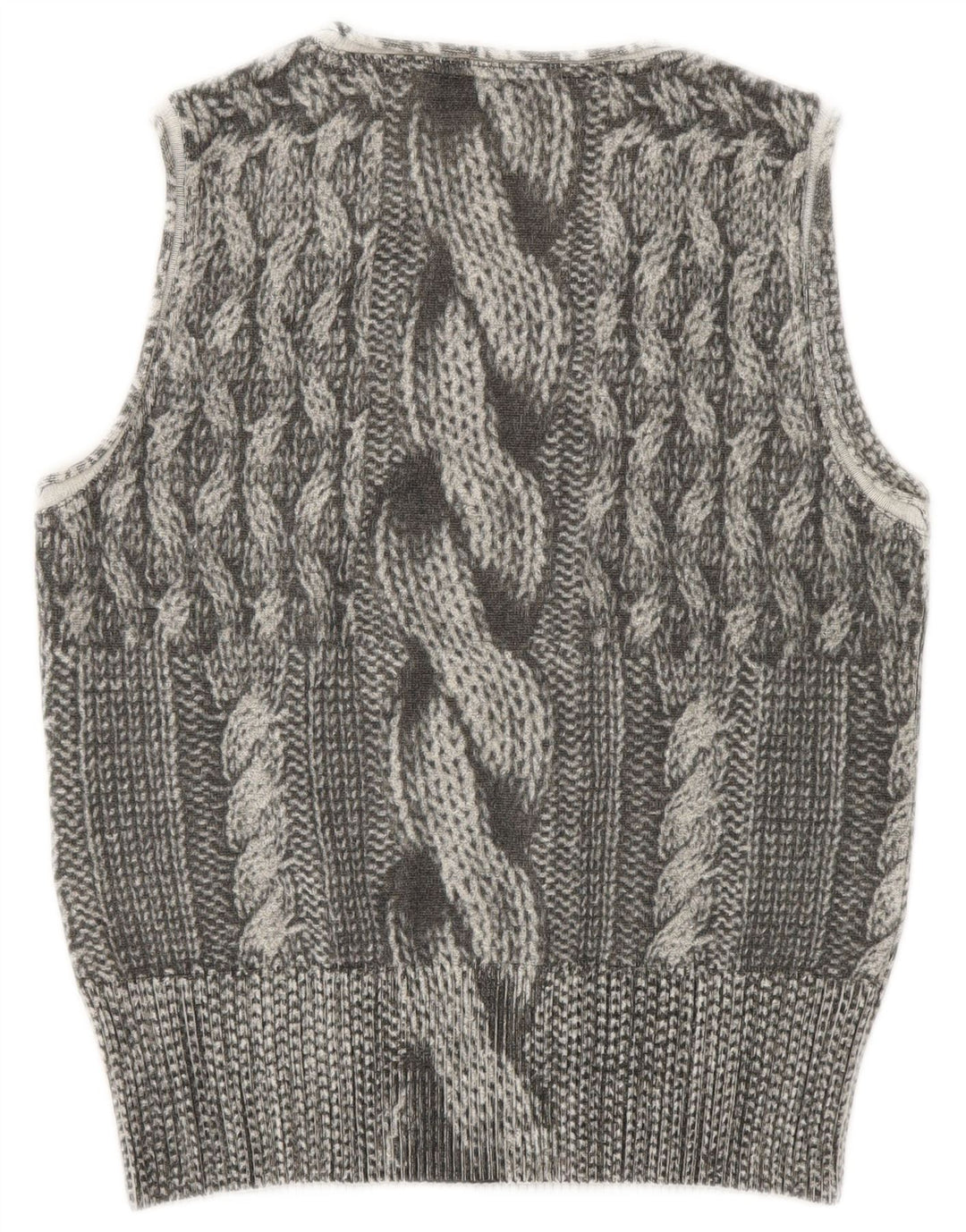 Trussardi Jeans Womens Vest Tank Top UK 12 Medium Grey Wool