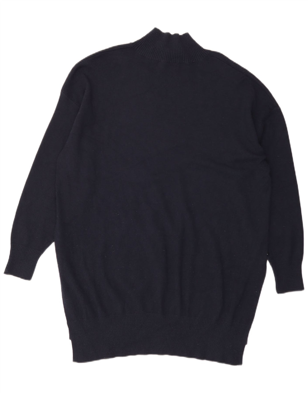 Marks & Spencer Womens Turtle Neck Jumper Sweater UK 16 Large Navy Blue