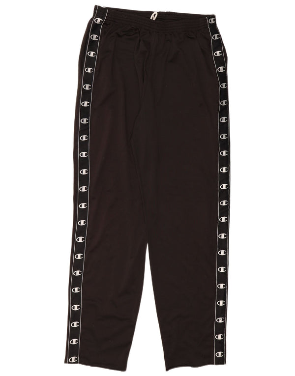 CHAMPION Mens Graphic Tracksuit Trousers XL Black