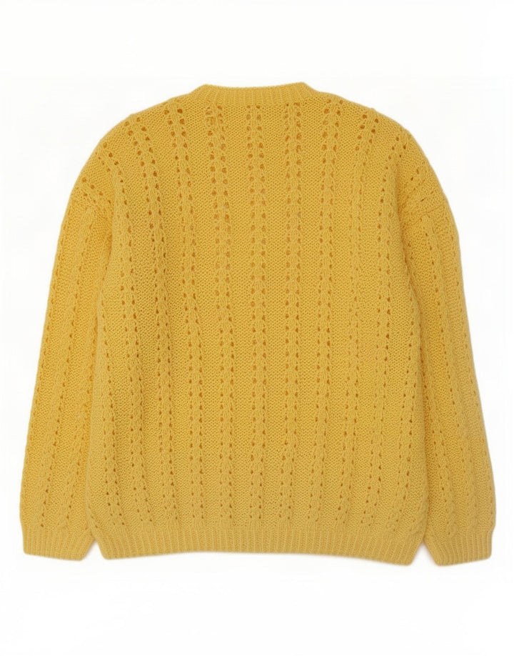 Vintage Mens Turtle Neck Jumper Sweater Large Yellow