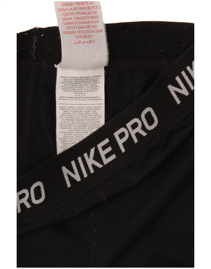 Nike Womens Graphic Leggings UK 8 Small  Black Polyester
