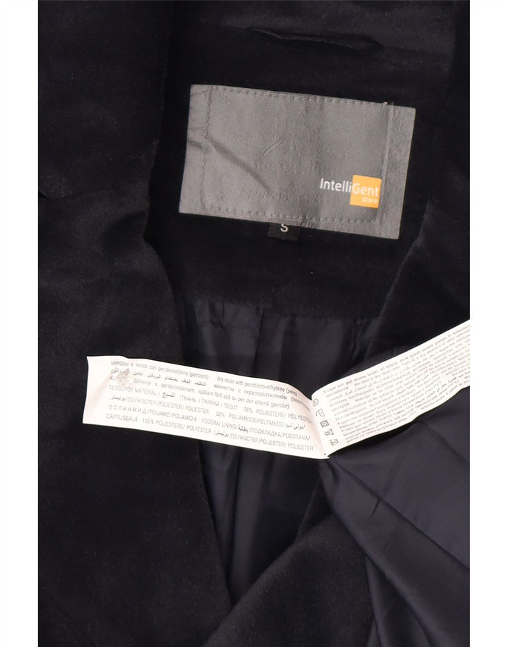 Vintage Womens Overcoat UK 10 Small Navy Blue Polyester