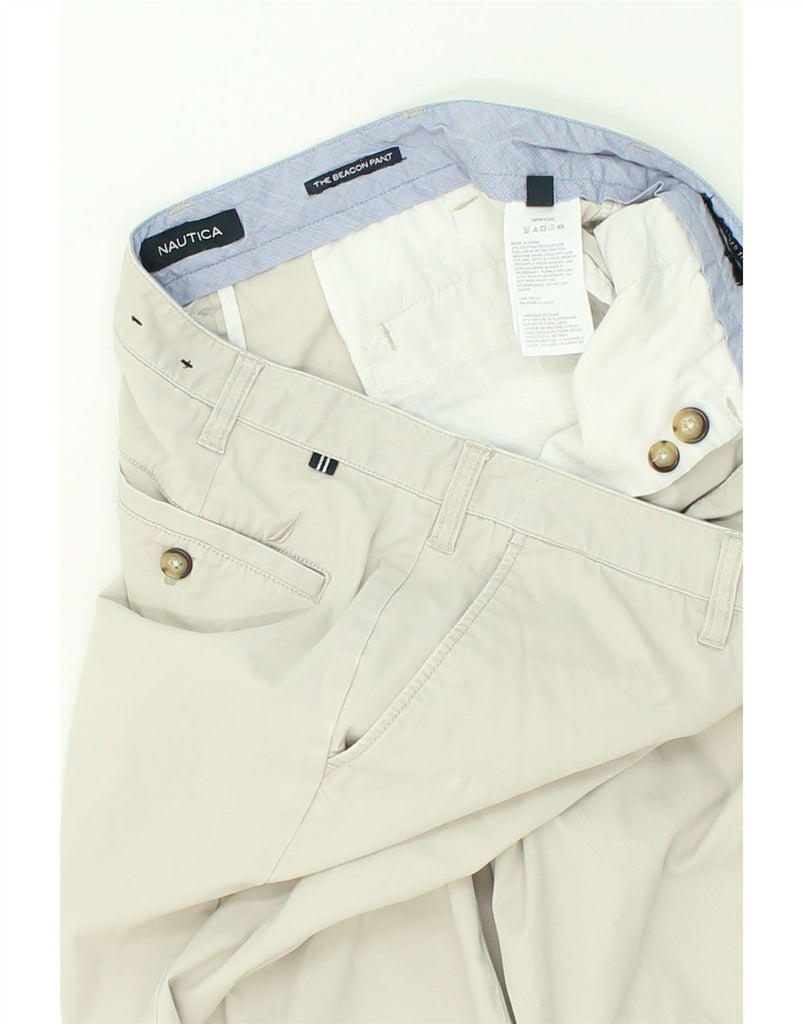 NAUTICA Mens Straight Chino Trousers W36 L34  Grey Cotton | Vintage Nautica | Thrift | Second-Hand Nautica | Used Clothing | Messina Hembry 