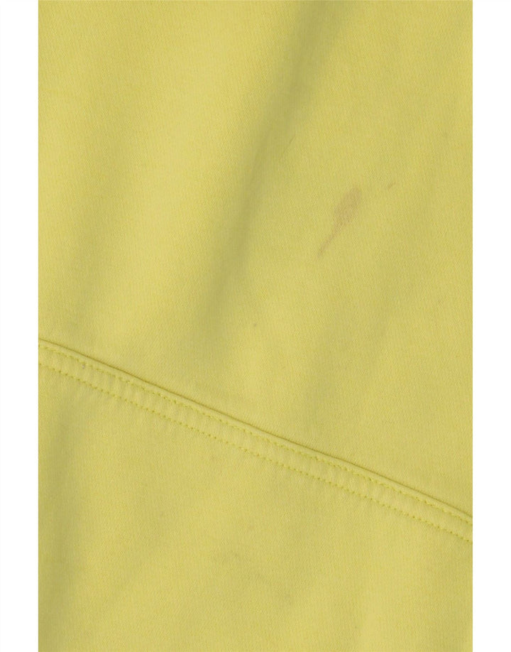 Nike Mens Hoodie Jumper Medium Yellow Cotton