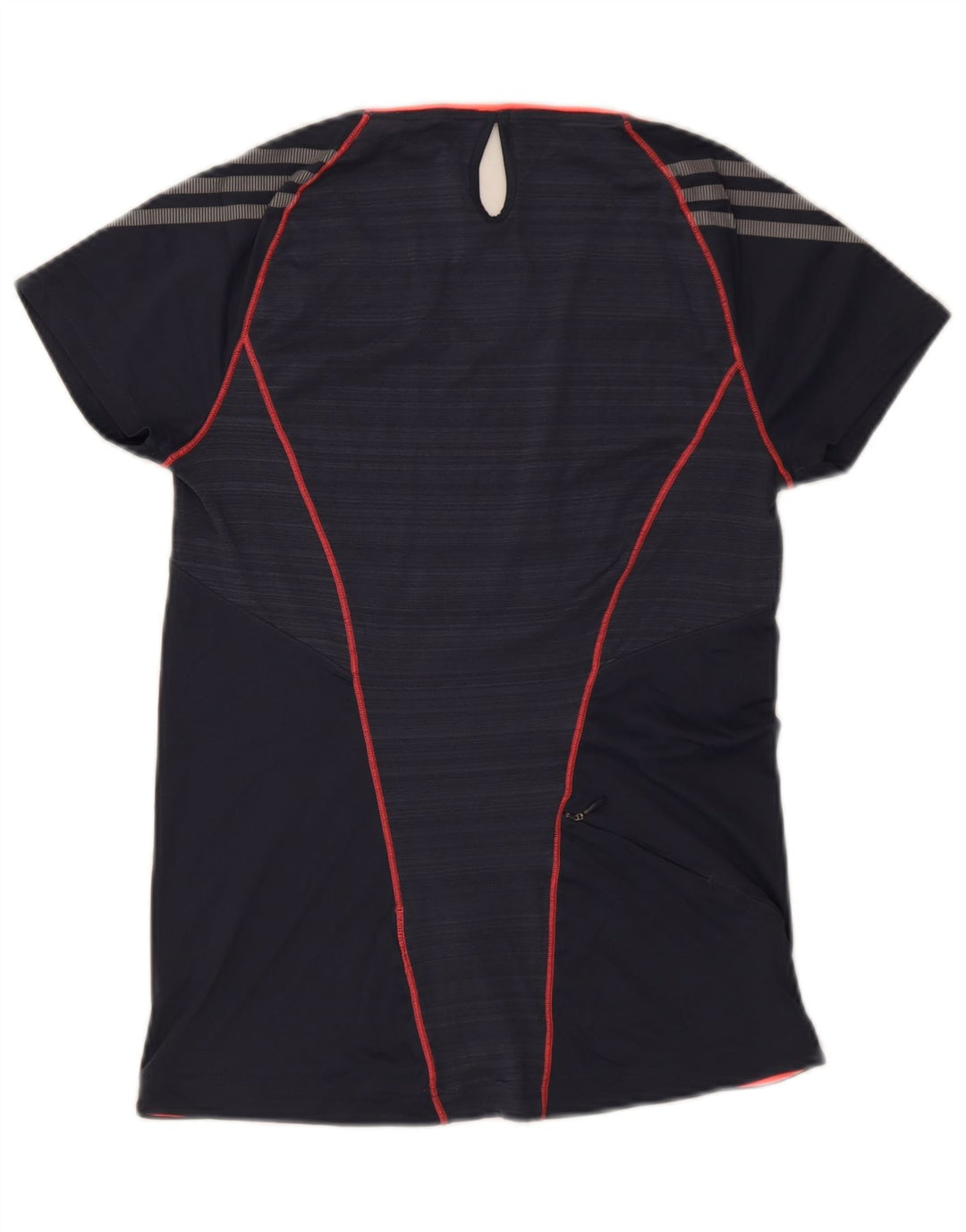 Adidas Womens Climalite T-Shirt Top UK 8/10 Small Navy Blue Polyester