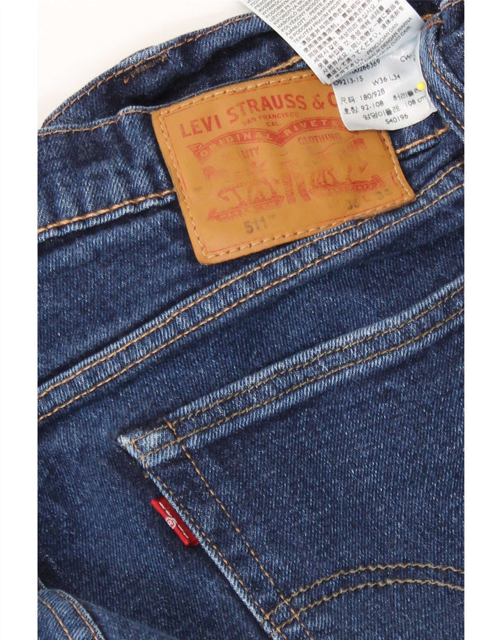 Levi's Mens 511 Slim Jeans W36 L34 Blue Cotton