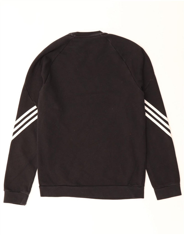 ADIDAS Mens Sweatshirt Jumper Small Black Cotton
