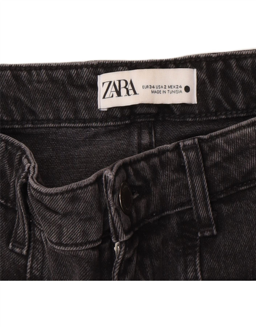 ZARA Womens Cargo Slim Jeans 2XS W24 L28 Grey