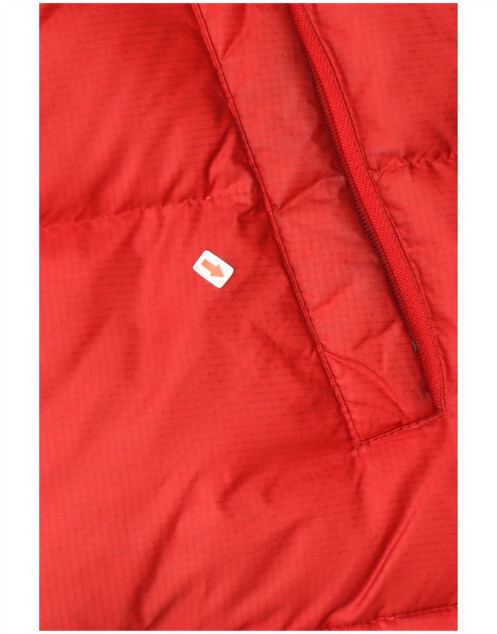 Dickies Mens Hooded Padded Jacket UK 38 Medium Red Colourblock Nylon