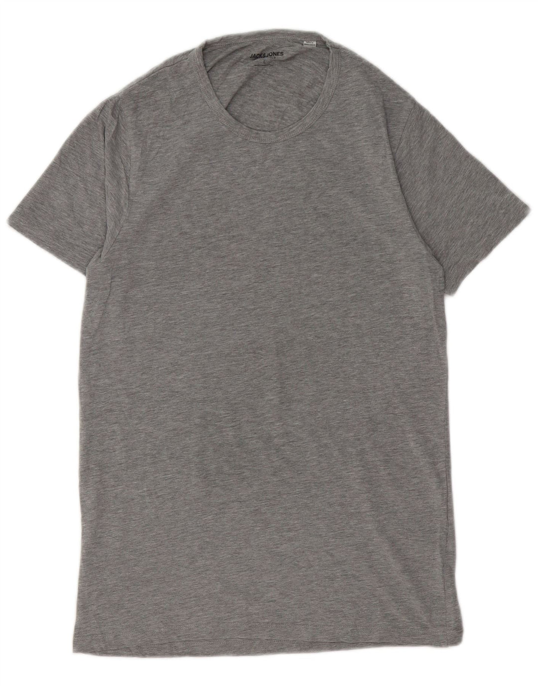 Jack & Jones Mens T-Shirt Top Large Grey Flecked Cotton