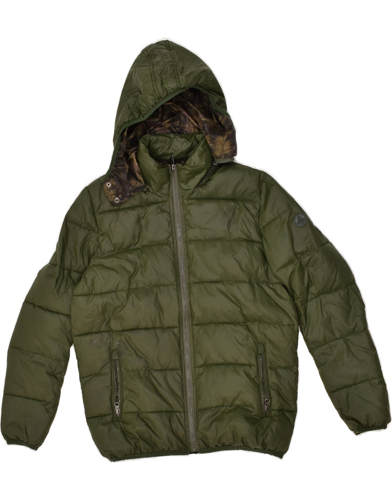 BEST COMPANY Boys Hooded Padded Jacket 11-12 Years Green Polyamide | Vintage Best Company | Thrift | Second-Hand Best Company | Used Clothing | Messina Hembry 