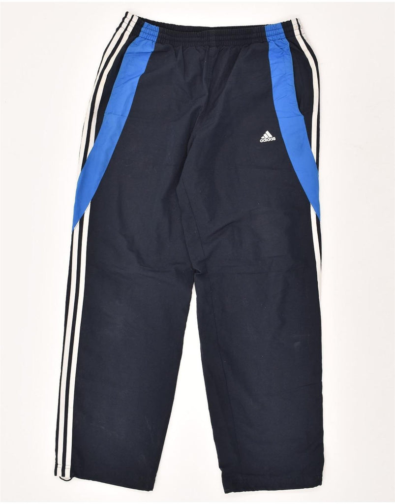 ADIDAS Mens Tracksuit Trousers Medium Navy Blue Colourblock Polyester | Vintage Adidas | Thrift | Second-Hand Adidas | Used Clothing | Messina Hembry 