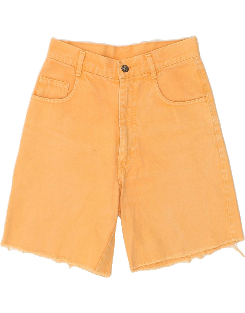 VINTAGE Womens Denim Shorts IT 38 Medium W28 Orange Cotton | Vintage Vintage | Thrift | Second-Hand Vintage | Used Clothing | Messina Hembry 