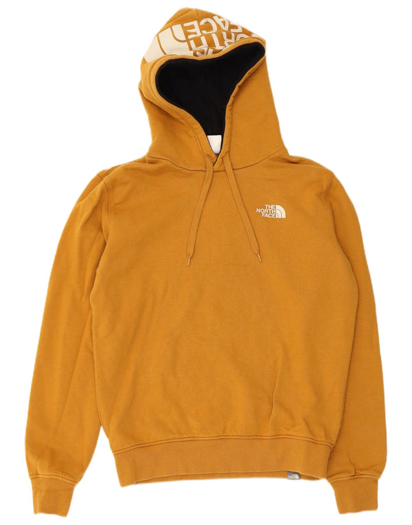 The North Face Mens Graphic Hoodie Jumper Medium Yellow Cotton