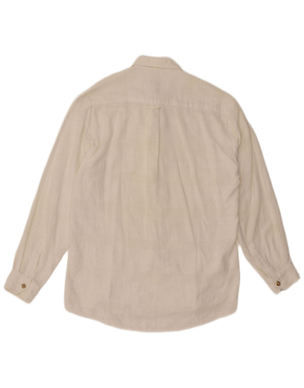 Vintage Mens Shirt Size 38 Medium White Check