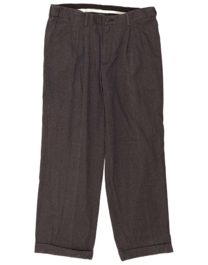 Eddie Bauer Mens Pegged Chino Trousers W36 L31 Grey Classic
