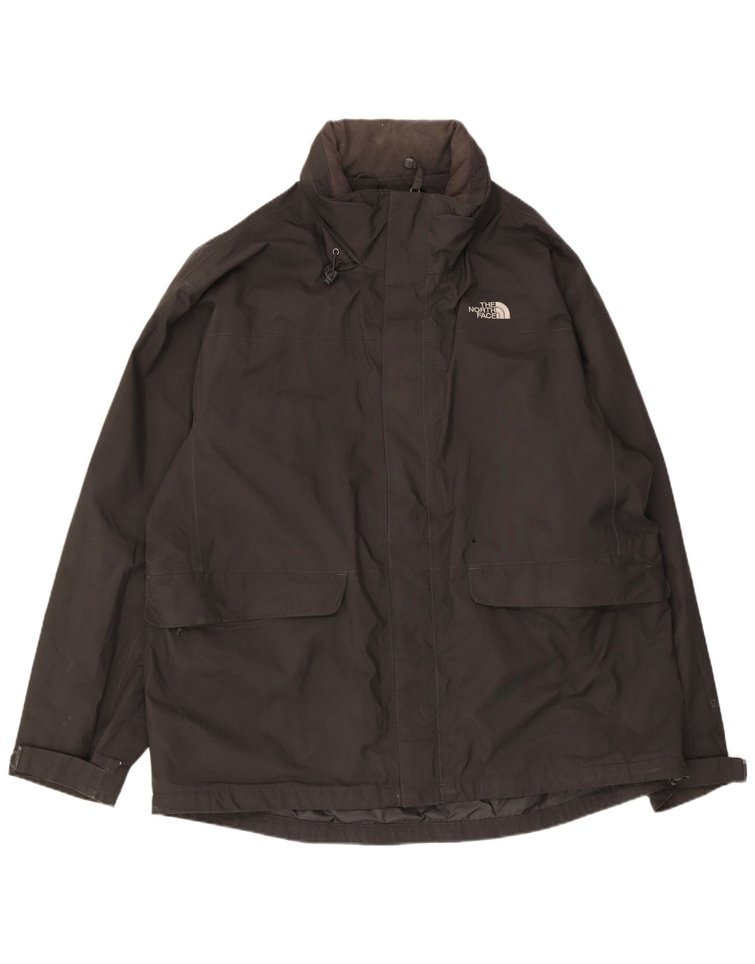 The North Face Mens Hooded Rain Jacket UK 44 2XL Black Polyester