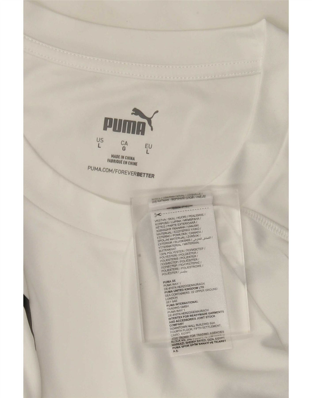 Puma Mens Deutshland Graphic T-Shirt Top Large White Polyester