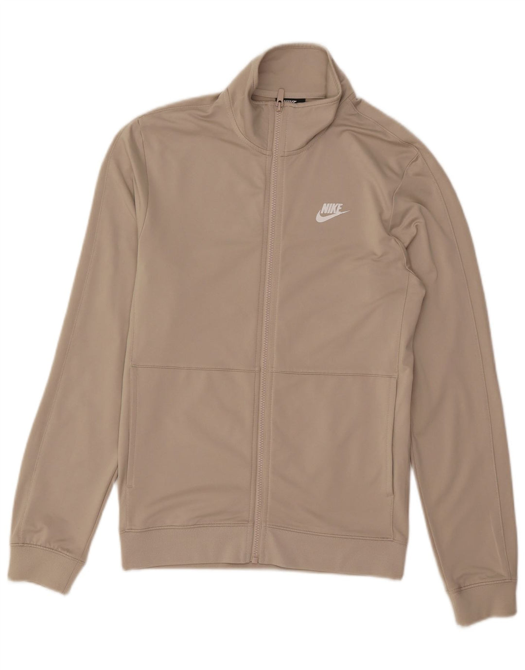 Nike Mens Tracksuit Top Jacket XS Beige Polyester