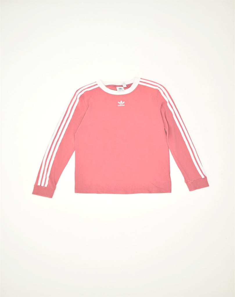 ADIDAS Womens Top Long Sleeve UK 6 XS Pink Cotton | Vintage | Thrift | Second-Hand | Used Clothing | Messina Hembry 