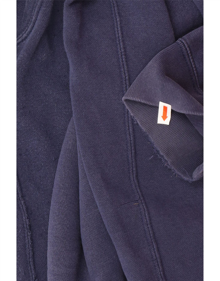 NIKE Mens Loose Fit Graphic Hoodie Jumper XL Navy Blue Cotton