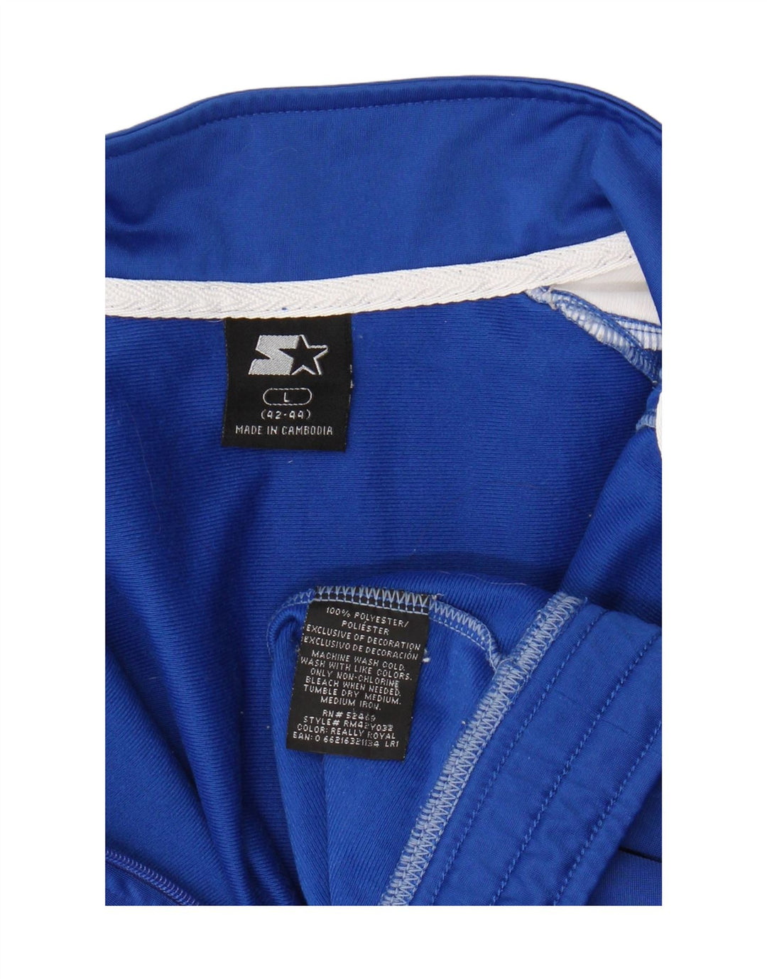 STARTER Mens Tracksuit Top Jacket UK 42/44 Large Blue Colourblock Vintage Starter and Second-Hand Starter from Messina Hembry 