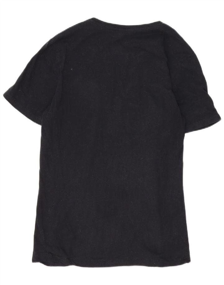 Jack & Jones Mens Graphic T-Shirt Top Large Black Cotton