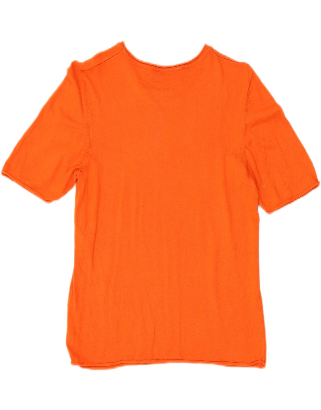 ZARA Womens T-Shirt Top UK 14 Large Orange Viscose
