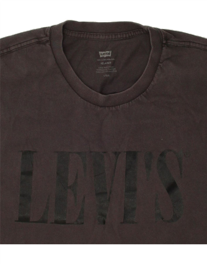 LEVI'S Mens Relaxed Fit Graphic T-Shirt Top Large Grey Cotton | Vintage Levi's | Thrift | Second-Hand Levi's | Used Clothing | Messina Hembry 