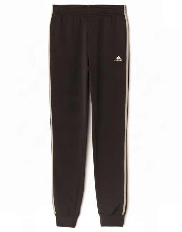 Adidas Boys Tracksuit Trousers Joggers 13-14 Years Grey Polyester