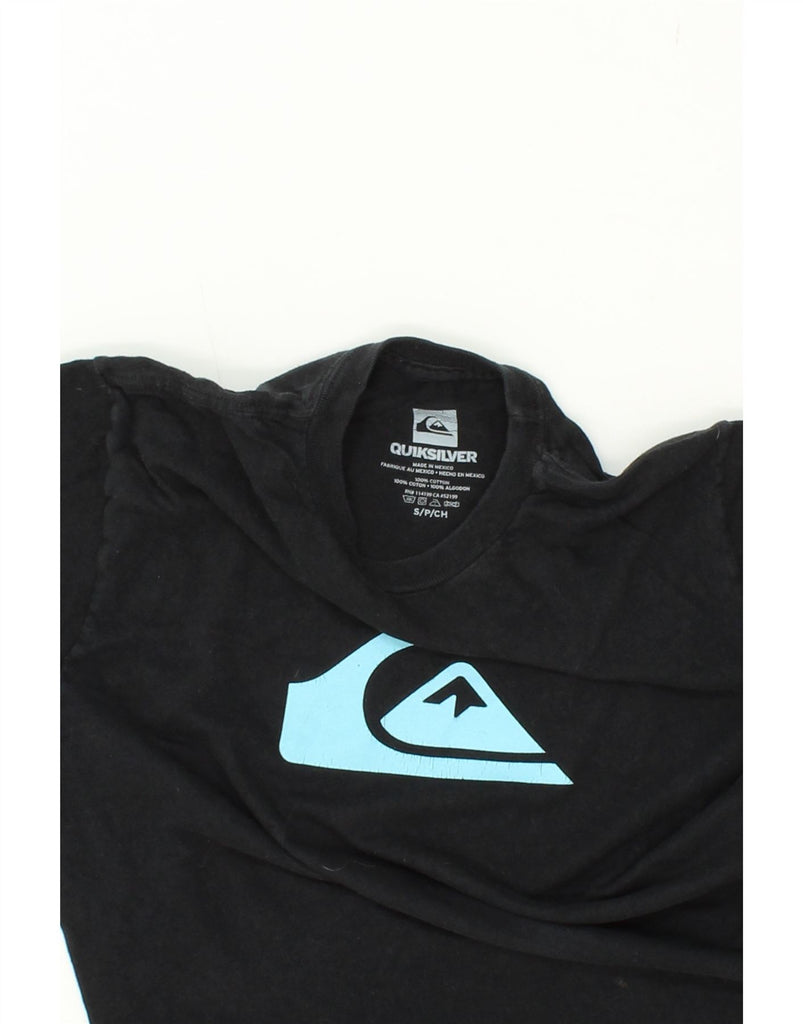 QUIKSILVER Womens Graphic T-Shirt Top UK 10 Small Black Vintage Quiksilver and Second-Hand Quiksilver from Messina Hembry 