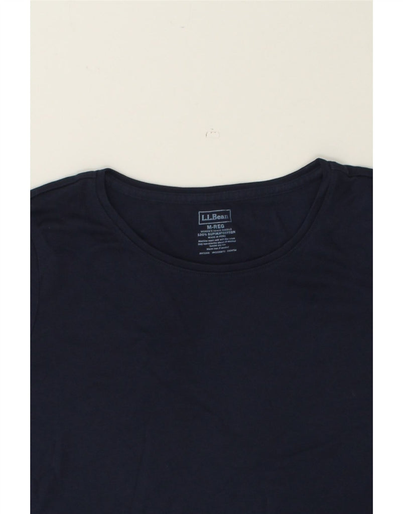 L.L.BEAN Womens T-Shirt Top UK 14 Medium Navy Blue Cotton | Vintage L.L.Bean | Thrift | Second-Hand L.L.Bean | Used Clothing | Messina Hembry 